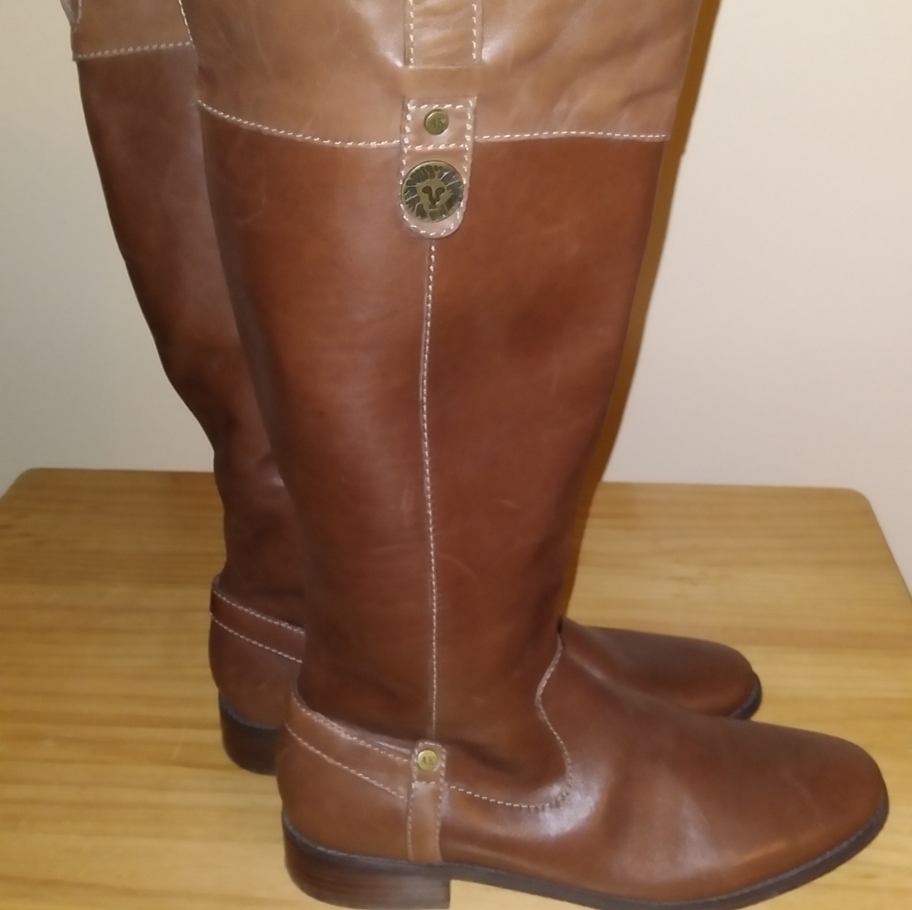 Women's Anne Klein Leather Boots sz 9M